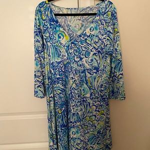 Lilly Pulitzer Summer Fish Long Sleeve Dress